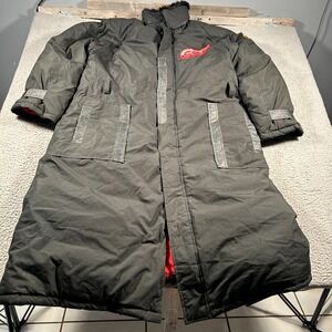 Detroit Red Wings Coat Mens XL Black Pro Player NHL Hockey Sports Full Zip
